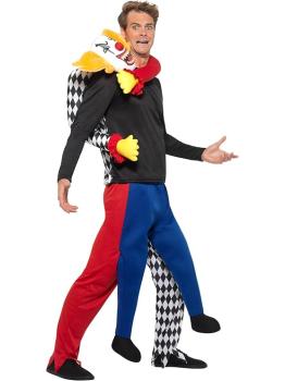 Disfraz payaso secuestro a caballito,