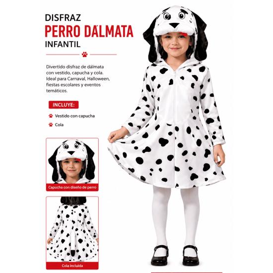 Disfraz Perro Dálmata Infantil para Niña