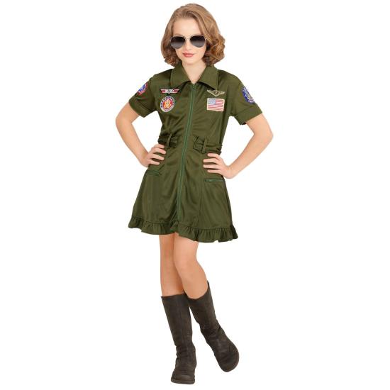 Disfraz Pilota de Combate Caza para niña Disfraz Pilota de Combate Caza para niña
