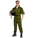 Disfraz Piloto de Combate Top GUn Camuflaje adulto