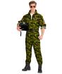 Disfraz Piloto de Combate Top GUn Camuflaje adulto