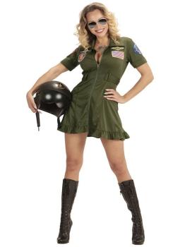 Disfraz de Piloto de Combate Top Gun Sexy para Mujer