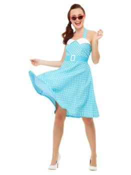 Disfraz Pin Up años 50 Azul para adulta