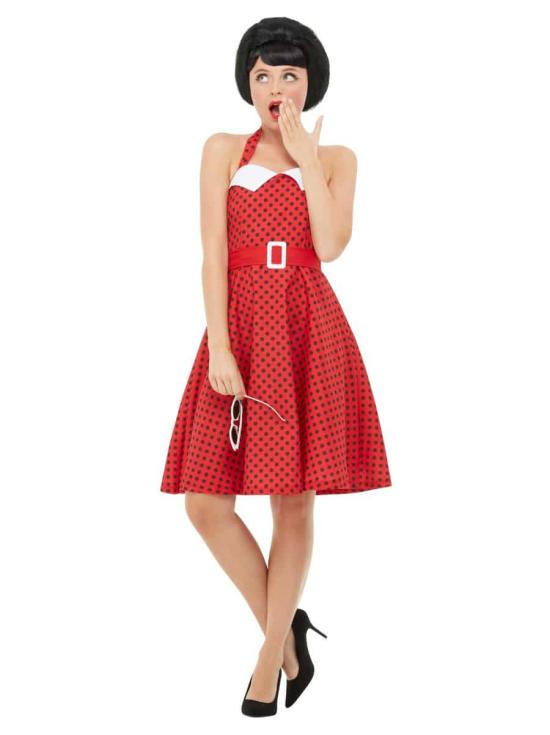 Disfraz Pin Up años 50 Rojo talla adulta