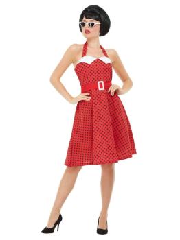 Disfraz Pin Up años 50 Rojo talla adulta