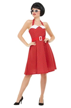 Disfraz Pin Up años 50 Rojo talla adulta