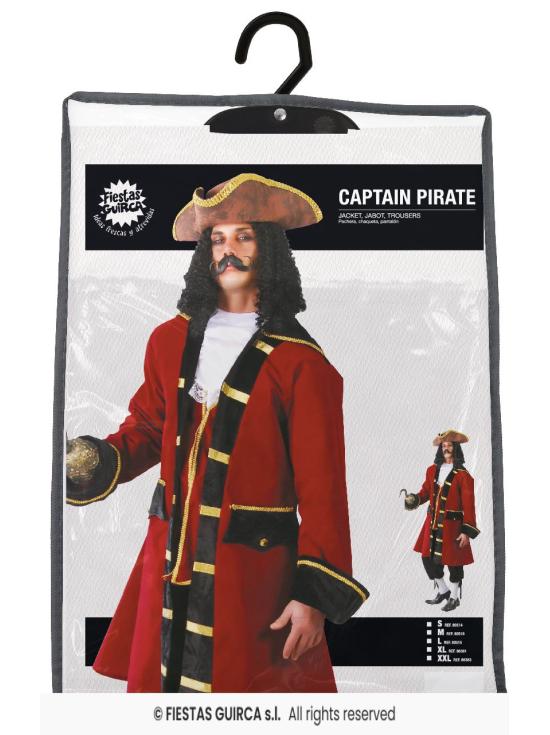 Disfraz Pirata Capitán Garfio Talla adulto