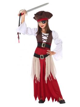 Disfraz Pirata Caribeña de los mares niña