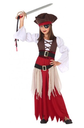 Disfraz Pirata Caribeña de los mares niña