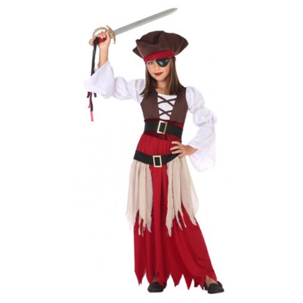 Artefacto Sofisticado Punta de flecha Disfraz de Pirata infantil para niña
