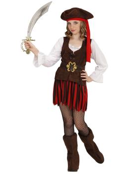 Disfraz Pirata Caribeña Tesoro  niña