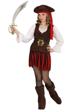 Disfraz Pirata Caribeña Tesoro  niña