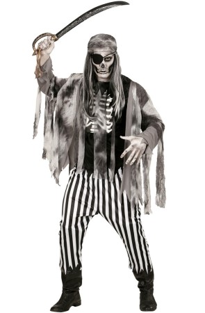 Disfraz Pirata Tesoros Zombie  adulto