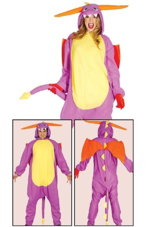 Disfraz Pokemon  Morado Talla única adulto unisex