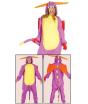 Disfraz Dragón  Morado Pokemon Talla única adulto unisex