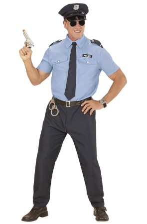 Disfraz Policía Manga Corta para Hombre