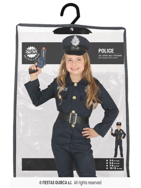 Disfraz de Policía Infantil Unisex – Carnaval Niño Niña Disfraz Completo