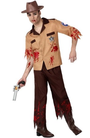 Disfraz policia zombi adulto