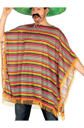 Disfraz Poncho Mexicano en talla adulto.