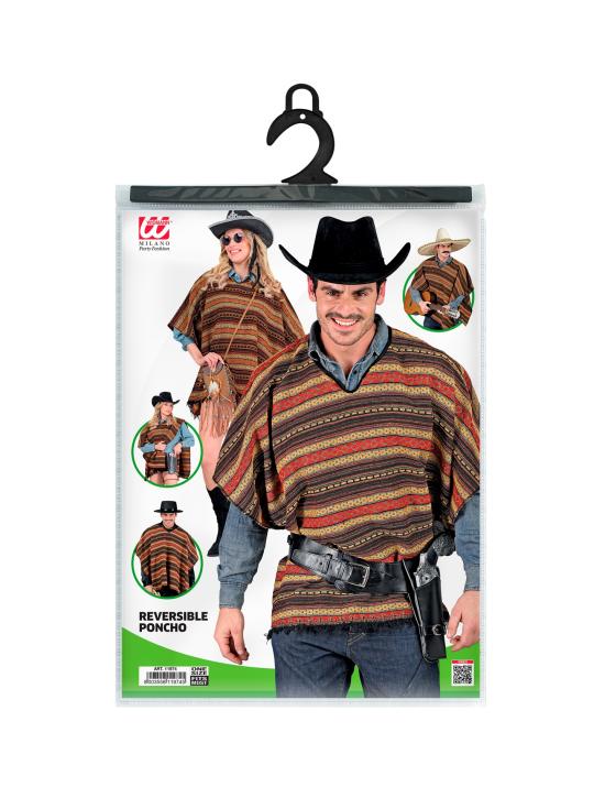 Disfraz Poncho Reversible 100x75 cm