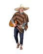 Disfraz Poncho Reversible 100x75 cm