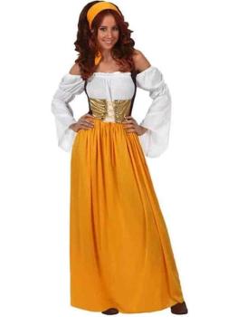 Disfraz Posadera Medieval Amarillo chica