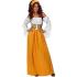 Disfraz Posadera Medieval Amarillo chica