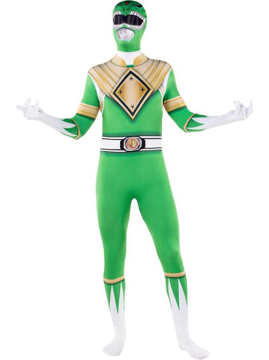 Disfraz Power Ranger verde segunda piel