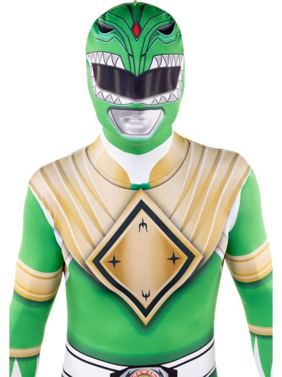 Disfraz Power Ranger verde segunda piel