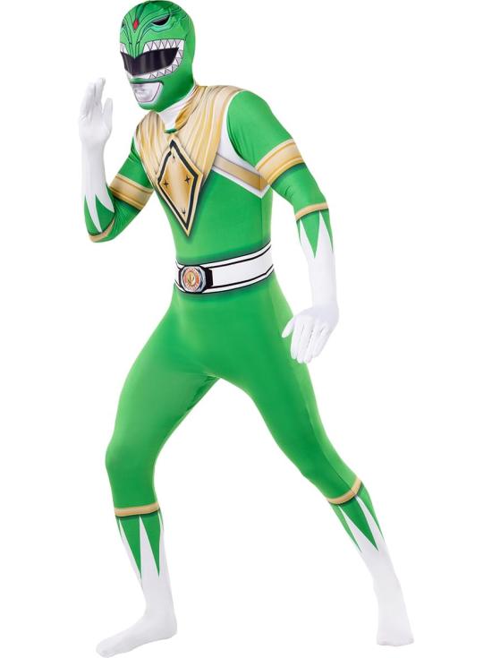 Disfraz Power Ranger verde segunda piel