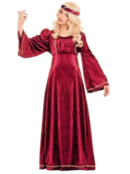 Disfraz Princesa Medieval Rojo para niña