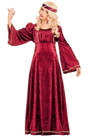 Disfraz Princesa Medieval Rojo para niña