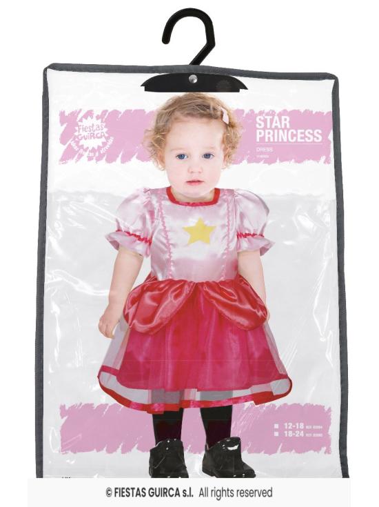 Disfraz Princesa Rosa Bebé - Disfraz Princesa Estrella Niña