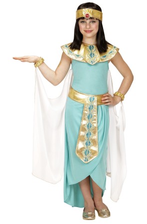 Disfraz Reina Egipcia del Nilo azul talla infantil