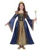 Disfraz Reina Medieval Azul Lujo para Niña