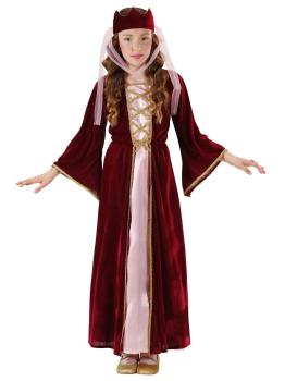Disfraz Reina Medieval Lujo para Niña