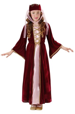Disfraz Reina Medieval Lujo para Niña