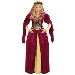 Disfraz Reina Medieval Red Lujo mujer