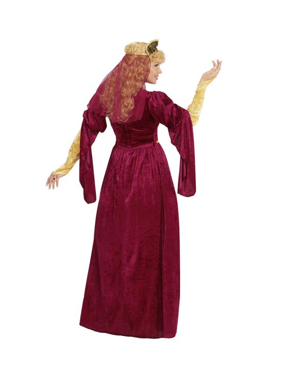 Disfraz Reina Medieval Red Lujo mujer