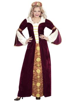 Disfraz Reina Medieval Rojo Mujer