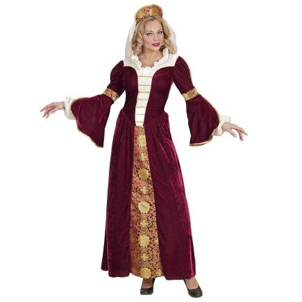 Disfraz Reina Medieval Rojo Mujer