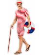 Disfraz Retro Traje de Baño Hombre Años 20 y 30 Rojo
