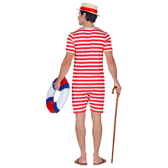 Disfraz Retro Traje de Baño Hombre Años 20 y 30 Rojo