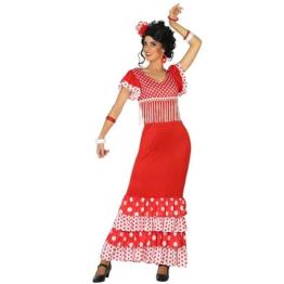 Disfraz Sevillana Rojo para mujer
