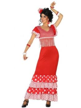 Disfraz Sevillana Rojo para mujer