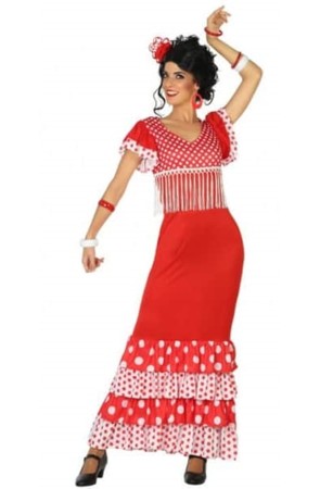 Disfraz Sevillana Rojo para mujer