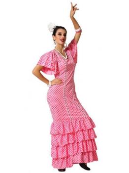 Disfraz Sevillana Rosa para Mujer