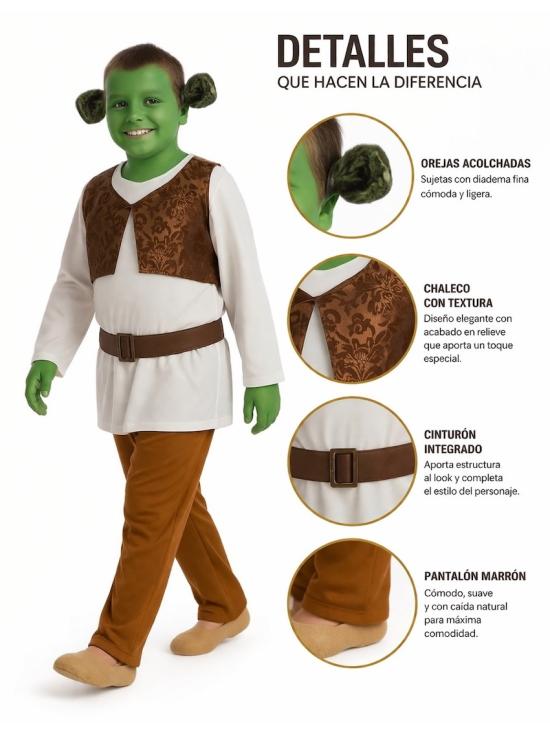 Disfraz Shrek Ogro Verde infantil