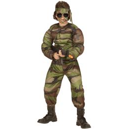 Disfraz Soldado Rambo Musculoso niño