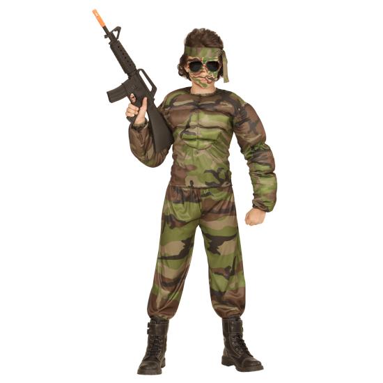 Disfraz Soldado Rambo Musculoso niño